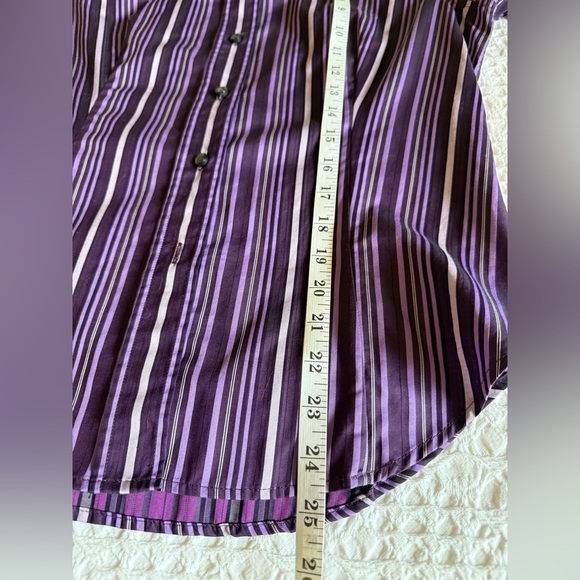 Etro Milano Women’s Purple Striped Cotton Button-Down Shirt Size 44 EU / US 8 M - Picture 9 of 14
